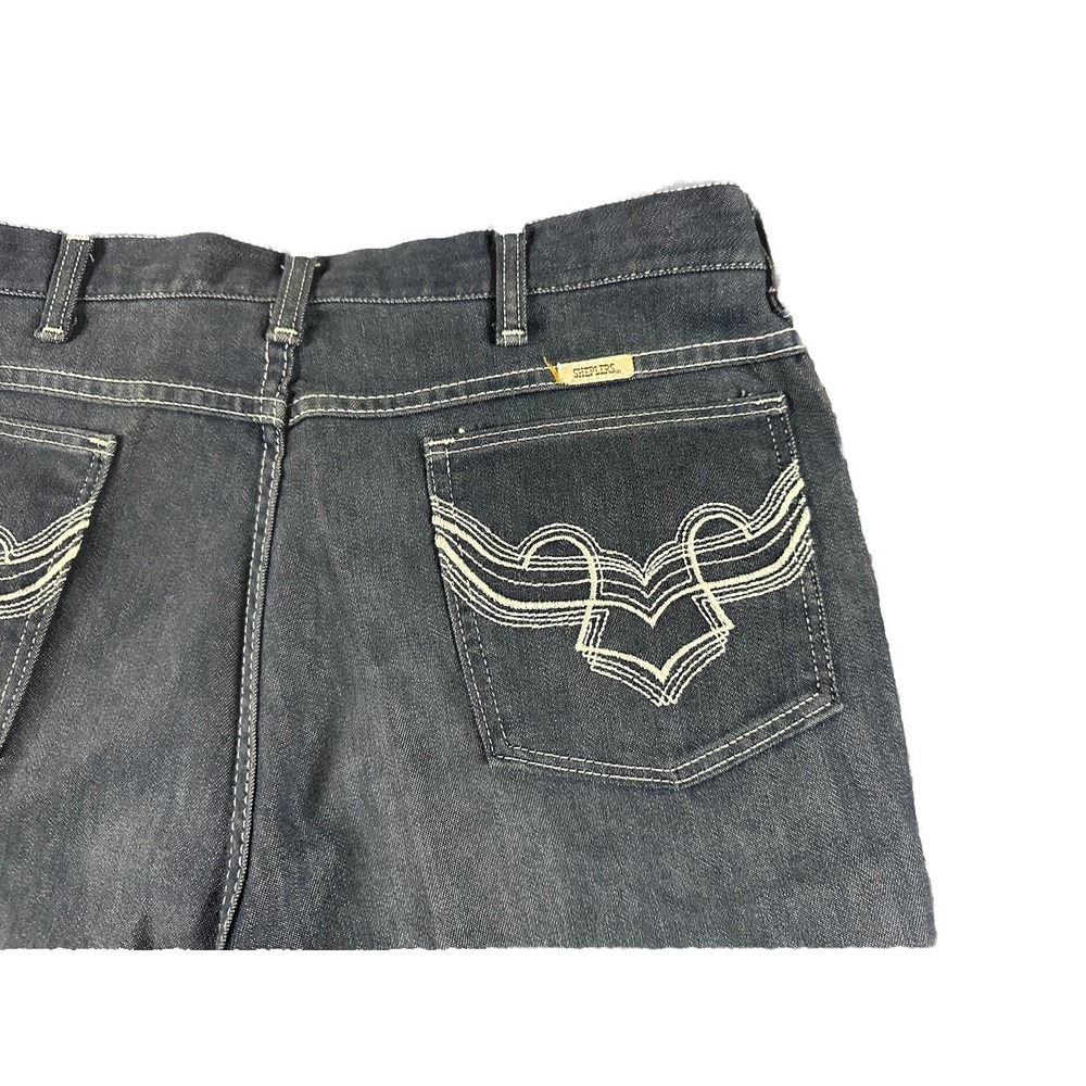 Vtg Sheplers Denim Jeans 36X36 Blue Western Retro Stitch USA SHNV192 Adult Men